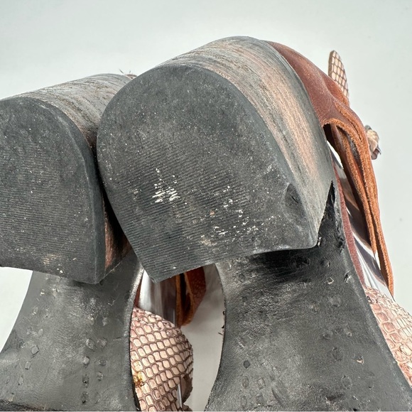 Freebird by Steven Nest Leather Strappy Boots Sandals Western Boho 7 - Picture 8 of 9